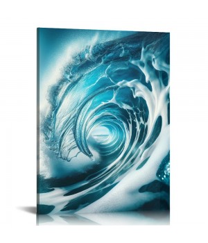 Coastal Beach Canvas Wall Art – Soothing Seascape Prints for Bathroom or Bedroom
